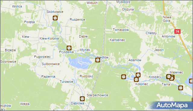 mapa Siedlów, Siedlów na mapie Targeo