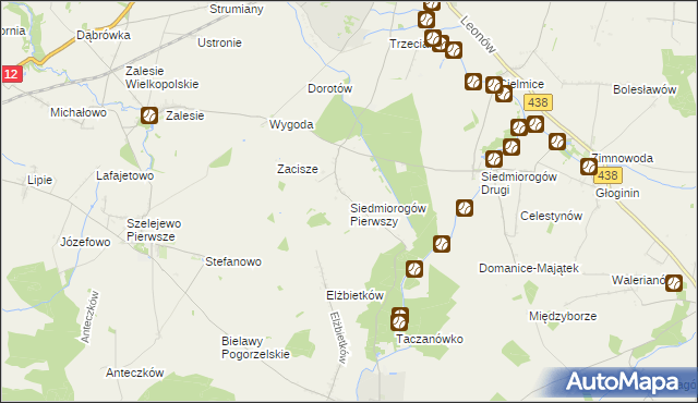 mapa Siedmiorogów Pierwszy, Siedmiorogów Pierwszy na mapie Targeo