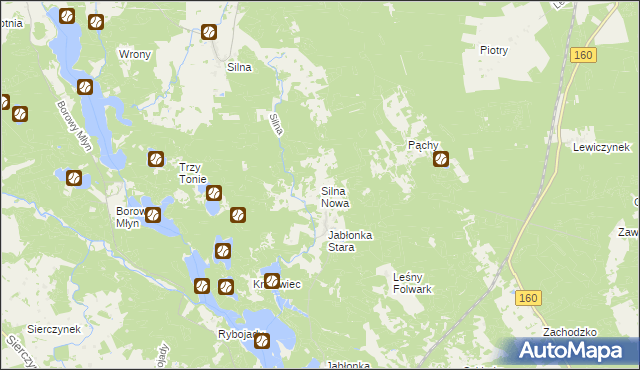 mapa Silna Nowa, Silna Nowa na mapie Targeo