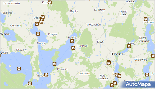 mapa Skitławki, Skitławki na mapie Targeo