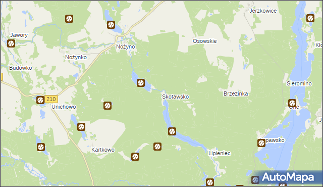 mapa Skotawsko, Skotawsko na mapie Targeo