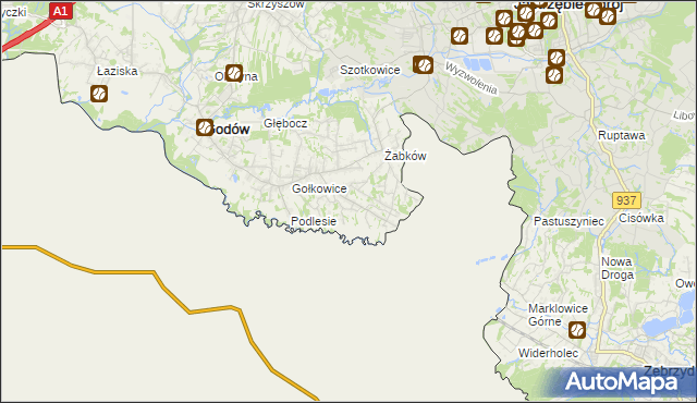 mapa Skrbeńsko, Skrbeńsko na mapie Targeo