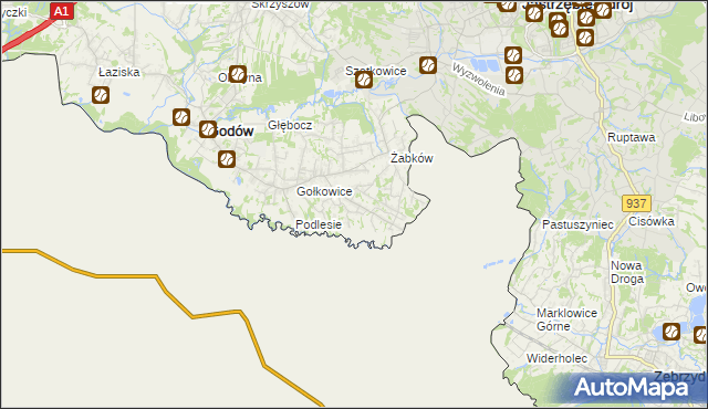 mapa Skrbeńsko, Skrbeńsko na mapie Targeo