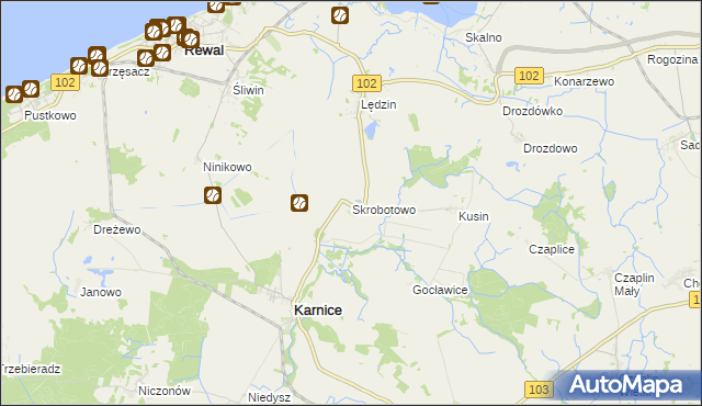 mapa Skrobotowo, Skrobotowo na mapie Targeo