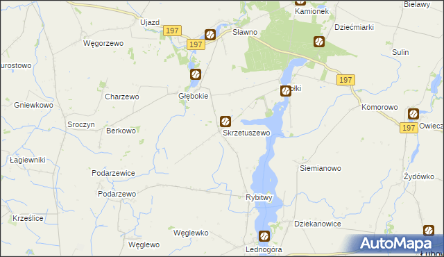 mapa Skrzetuszewo, Skrzetuszewo na mapie Targeo