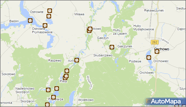 mapa Skubarczewo, Skubarczewo na mapie Targeo