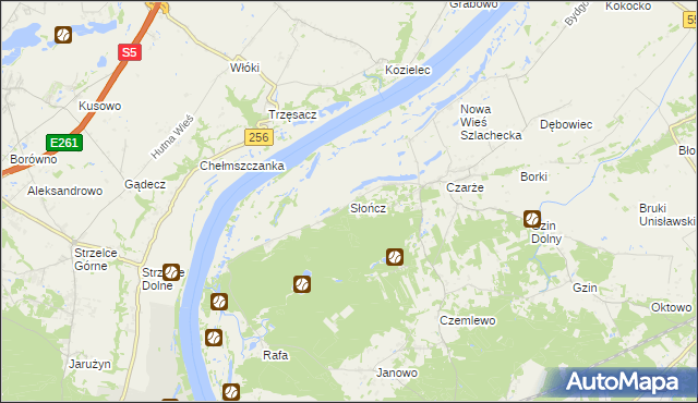 mapa Słończ, Słończ na mapie Targeo