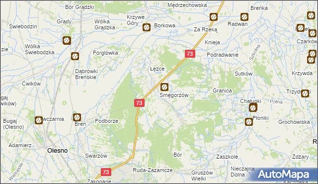 mapa Smęgorzów, Smęgorzów na mapie Targeo