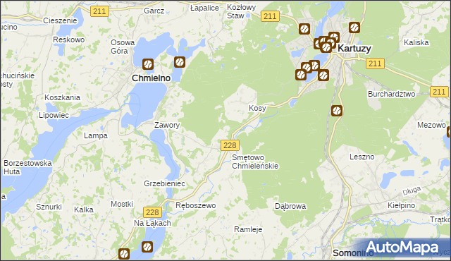 mapa Smętowo Leśne, Smętowo Leśne na mapie Targeo