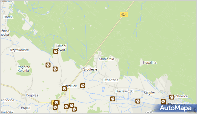 mapa Smolarnia gmina Strzeleczki, Smolarnia gmina Strzeleczki na mapie Targeo