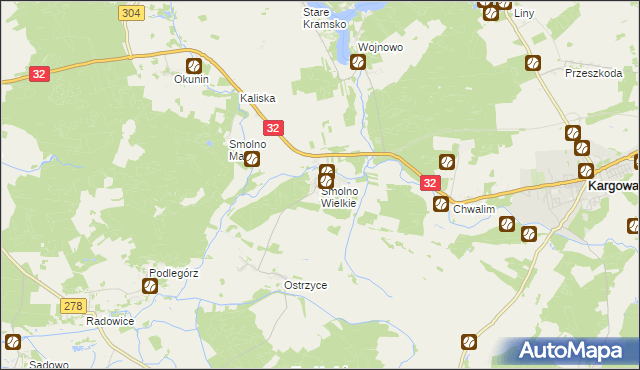 mapa Smolno Wielkie, Smolno Wielkie na mapie Targeo
