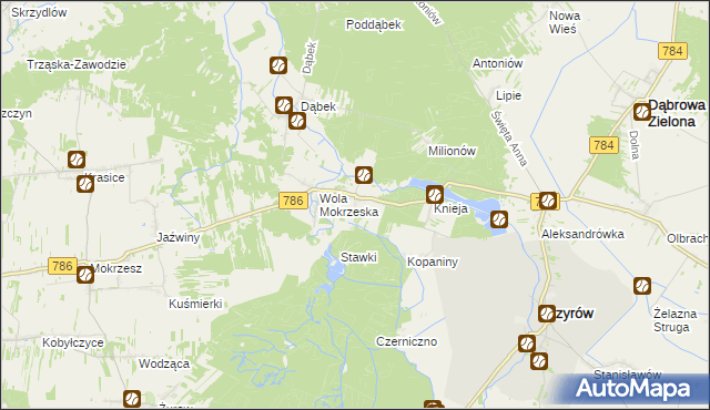 mapa Smyków gmina Przyrów, Smyków gmina Przyrów na mapie Targeo