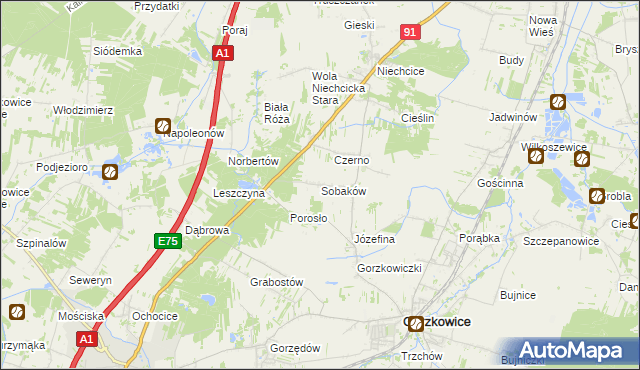 mapa Sobaków, Sobaków na mapie Targeo