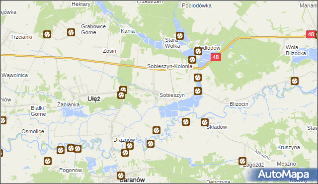 mapa Sobieszyn, Sobieszyn na mapie Targeo