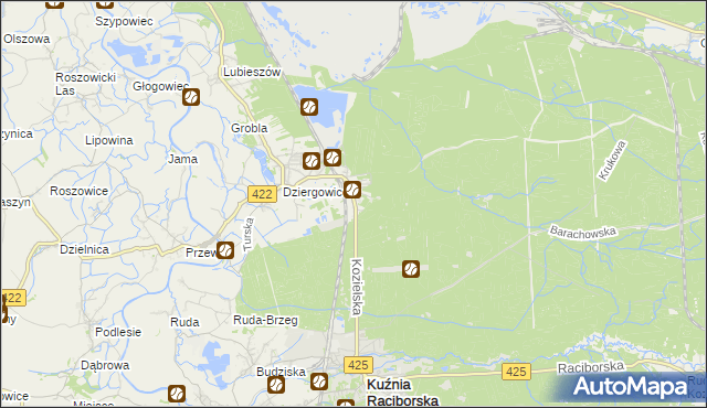 mapa Solarnia gmina Bierawa, Solarnia gmina Bierawa na mapie Targeo