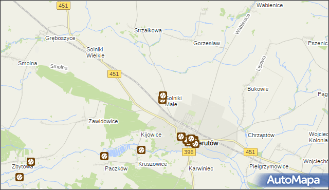 mapa Solniki Małe, Solniki Małe na mapie Targeo