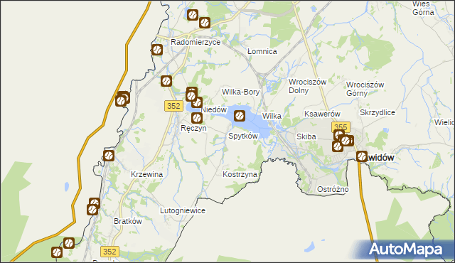 mapa Spytków, Spytków na mapie Targeo