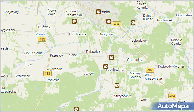 mapa Sromutka, Sromutka na mapie Targeo