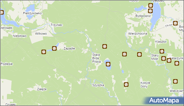 mapa Stara Brda Pilska, Stara Brda Pilska na mapie Targeo