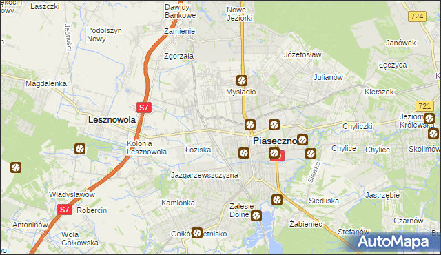 mapa Stara Iwiczna, Stara Iwiczna na mapie Targeo