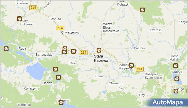 mapa Stara Kiszewa, Stara Kiszewa na mapie Targeo