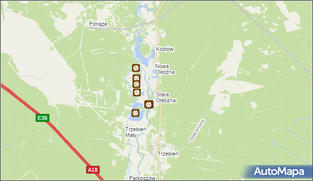 mapa Stara Oleszna, Stara Oleszna na mapie Targeo