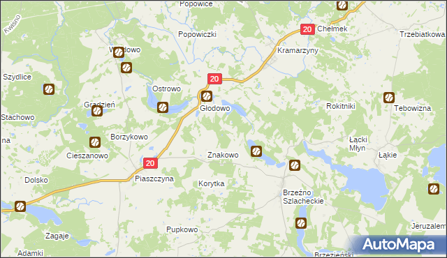 mapa Stare Brzeźno, Stare Brzeźno na mapie Targeo