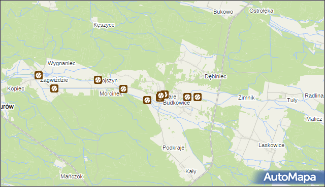 mapa Stare Budkowice, Stare Budkowice na mapie Targeo