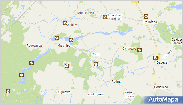 mapa Stare gmina Wysoka, Stare gmina Wysoka na mapie Targeo