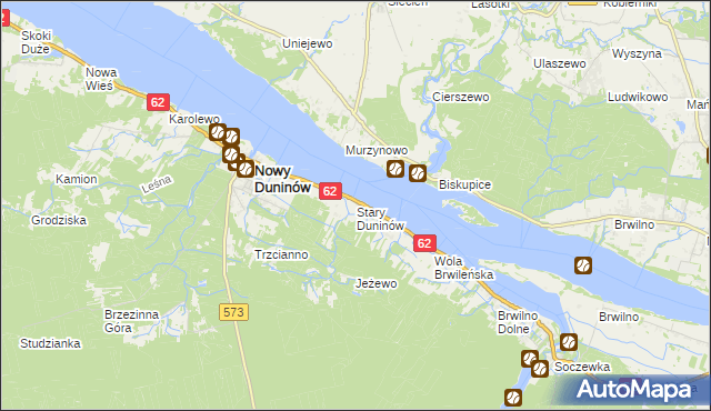 mapa Stary Duninów, Stary Duninów na mapie Targeo