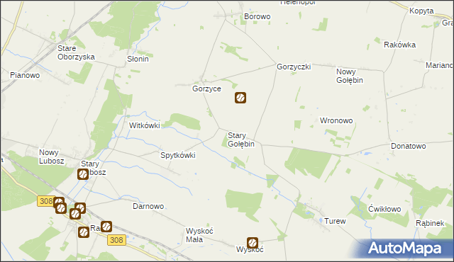 mapa Stary Gołębin, Stary Gołębin na mapie Targeo