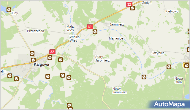 mapa Stary Jaromierz, Stary Jaromierz na mapie Targeo