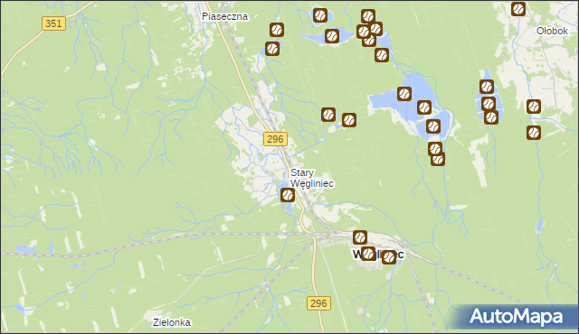 mapa Stary Węgliniec, Stary Węgliniec na mapie Targeo