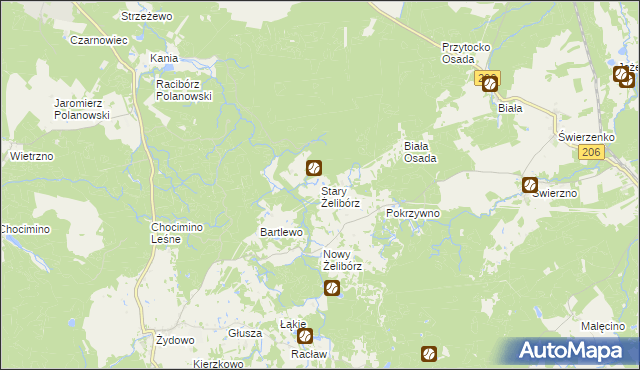 mapa Stary Żelibórz, Stary Żelibórz na mapie Targeo