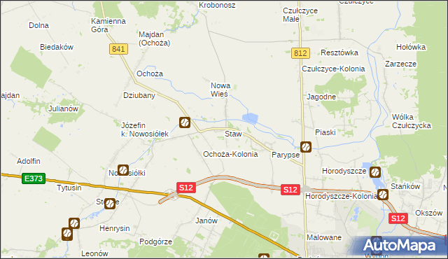 mapa Staw gmina Chełm, Staw gmina Chełm na mapie Targeo