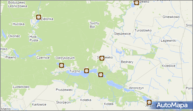 mapa Stęszewko, Stęszewko na mapie Targeo