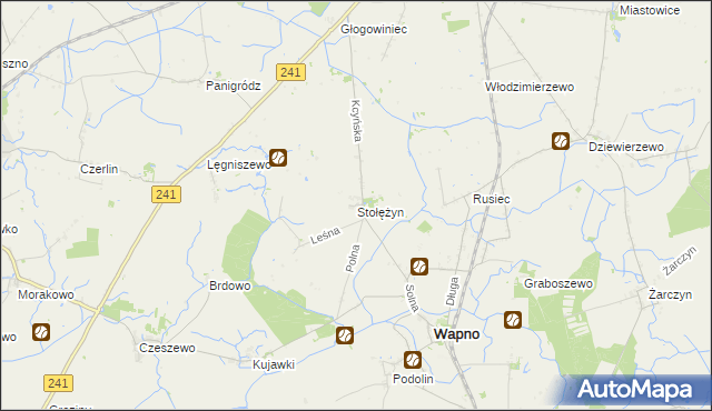 mapa Stołężyn, Stołężyn na mapie Targeo