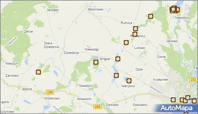 mapa Strąpie, Strąpie na mapie Targeo