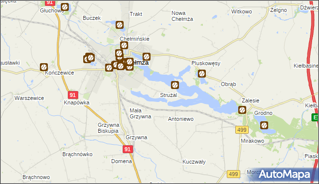 mapa Strużal, Strużal na mapie Targeo