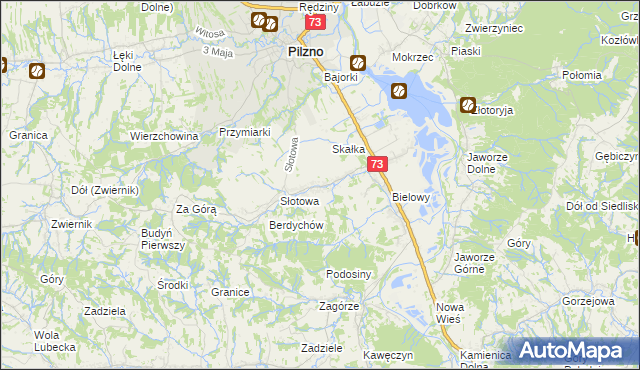 mapa Strzegocice, Strzegocice na mapie Targeo