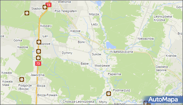 mapa Suków gmina Daleszyce, Suków gmina Daleszyce na mapie Targeo