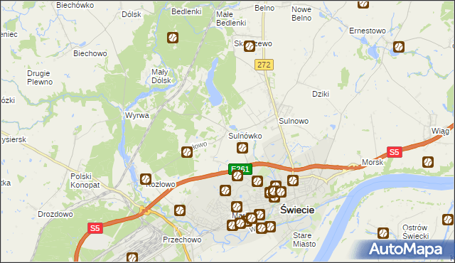 mapa Sulnówko, Sulnówko na mapie Targeo