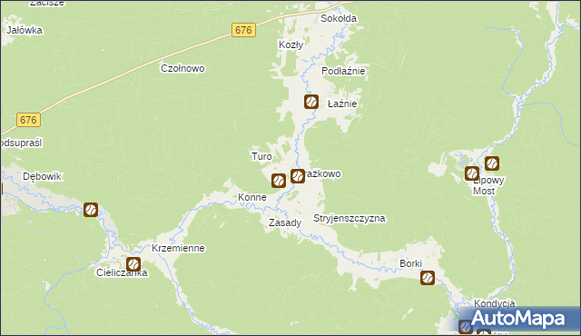 mapa Surażkowo, Surażkowo na mapie Targeo