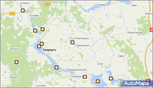 mapa Świdrówko, Świdrówko na mapie Targeo