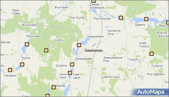 mapa Świekatowo, Świekatowo na mapie Targeo