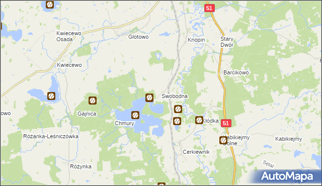 mapa Swobodna, Swobodna na mapie Targeo