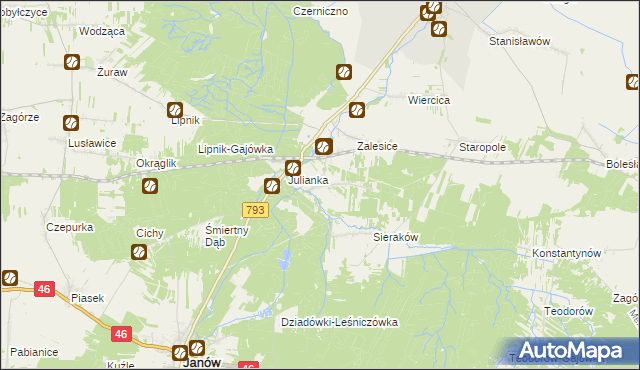 mapa Sygontka, Sygontka na mapie Targeo