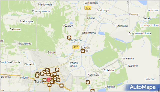 mapa Szadów Księży, Szadów Księży na mapie Targeo