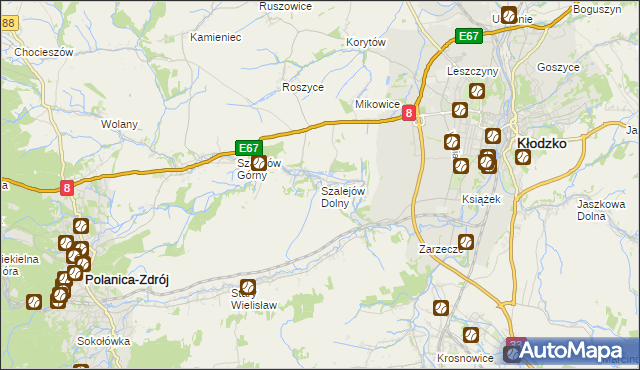 mapa Szalejów Dolny, Szalejów Dolny na mapie Targeo
