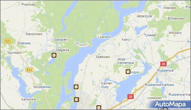 mapa Szałkowo, Szałkowo na mapie Targeo